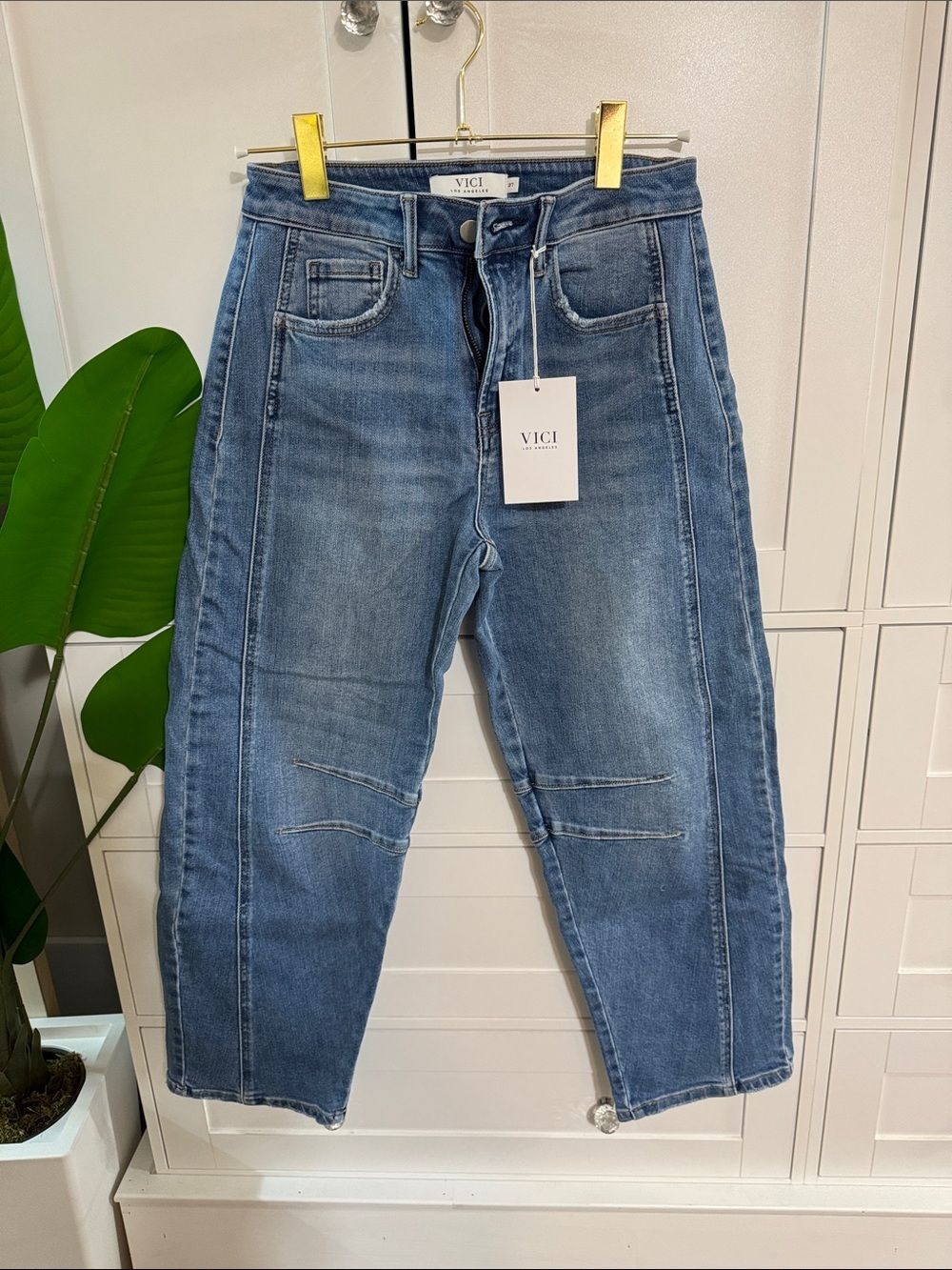 VICI Washed Blue Barre Jeans